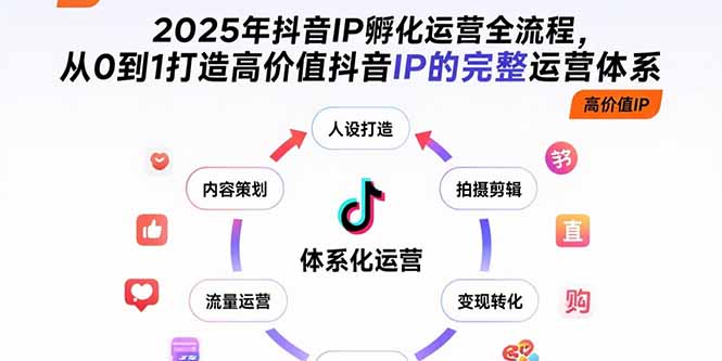 2025年抖音IP孵化运营全流程，从0到1打造高价值抖音IP的完整运营体系 - 奉壹网创-奉壹网创