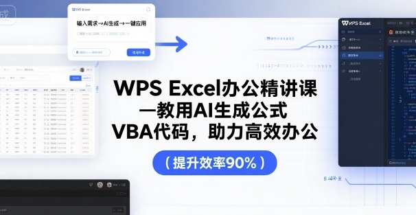 WPS Excel办公精讲课，教用 AI 生成公式，VBA 代码，助力高效办公 - 奉壹网创-奉壹网创