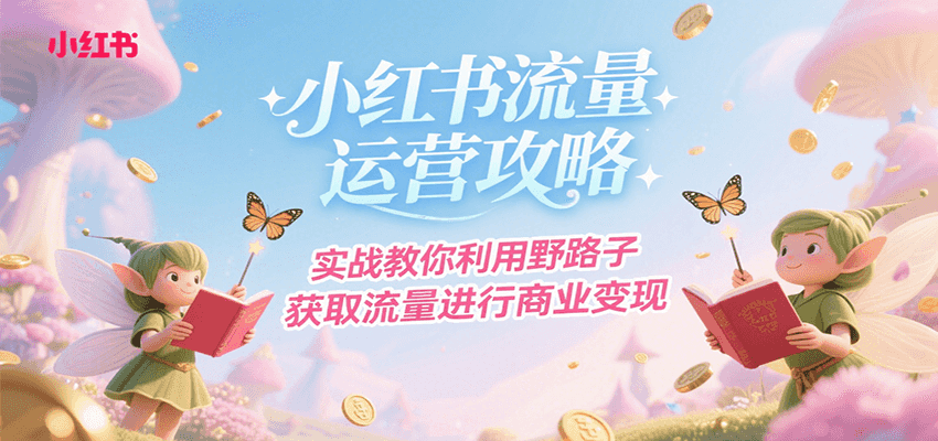 小红书流量运营攻略，实战教你利用野路子获取流量进行商业变现 - 奉壹网创-奉壹网创