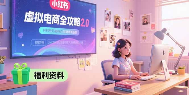 虚拟电商全攻略2.0，开店选品实操流程，账号定位、货源发布、笔记发布技巧 - 奉壹网创-奉壹网创