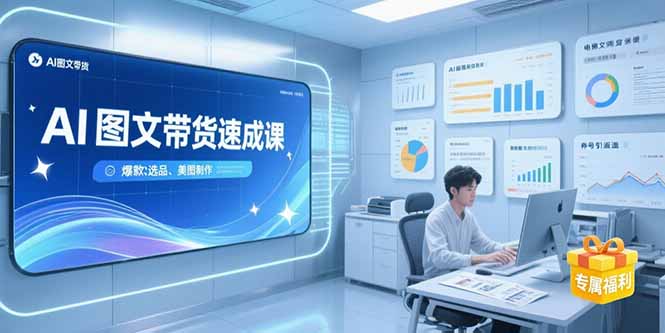 AI图文带货速成课，养号引流秘籍，爆款选品策略，美图制作全流程 - 奉壹网创-奉壹网创