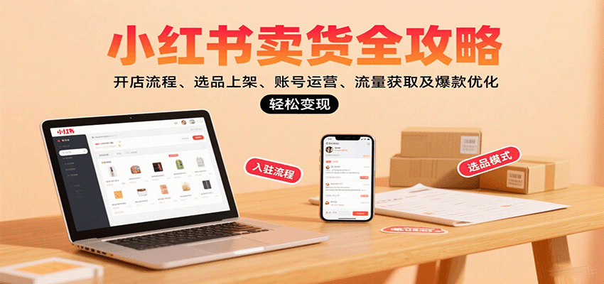 小红书卖货全攻略：开店流程、选品上架、账号运营、流量获取及爆款优化，轻松变现 - 奉壹网创-奉壹网创