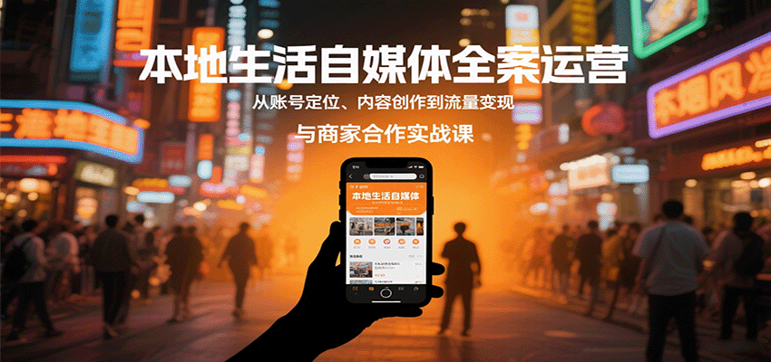 本地生活自媒体全案运营，从账号定位、内容创作到流量变现与商家合作实战课 - 奉壹网创-奉壹网创