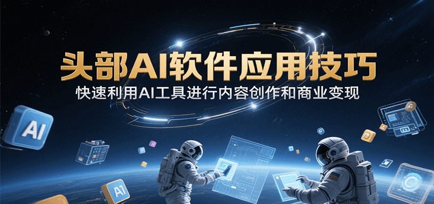 头部AI软件应用技巧，快速利用AI工具进行内容创作和商业变现 - 奉壹网创-奉壹网创