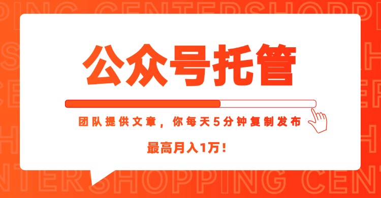 【公众号托管 】我提供文章，你每天５分钟复制发布，最高月入1W - 奉壹网创-奉壹网创
