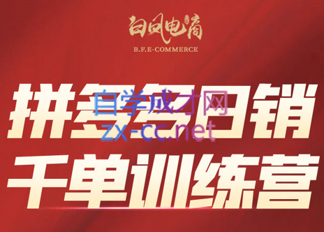 白凤电商·拼多多日销千单训练营(更新7月) - 奉壹网创-奉壹网创