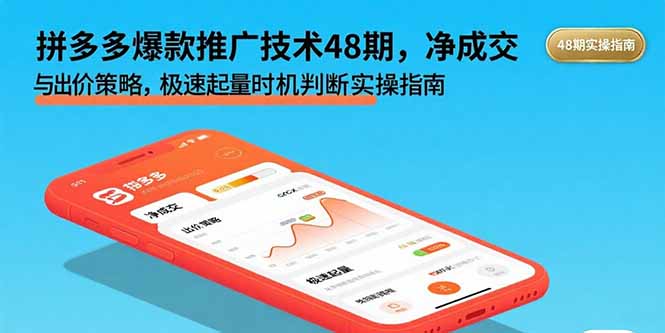 拼多多爆款推广技术48期，净成交与出价策略，极速起量时机判断实操指南 - 奉壹网创-奉壹网创