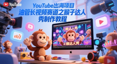 YouTube出海项目，油管长视频赛道之猴子达人秀制作教程 - 奉壹网创-奉壹网创