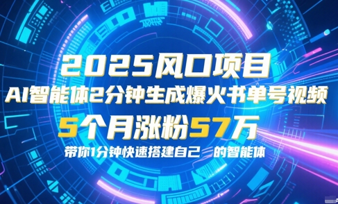 AI智能体2分钟一键生成爆火书单号原创视频，5个月涨粉57w，带你零代码1分钟搭建智能体 - 奉壹网创-奉壹网创