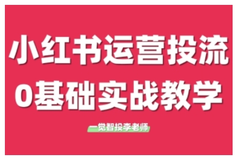 小红书运营投流，小红书广告投放从0到1的实战课，学完即可开始投放(更新) - 奉壹网创-奉壹网创