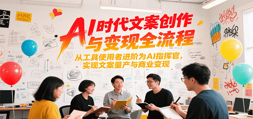 AI时代文案创作与变现全流程，从工具使用者进阶为AI指挥官，实现文案量产与商业变现 - 奉壹网创-奉壹网创